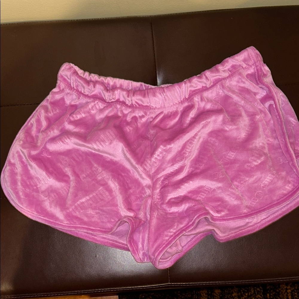 Juicy Couture Women's Pink Velour Sleep Shorts mini